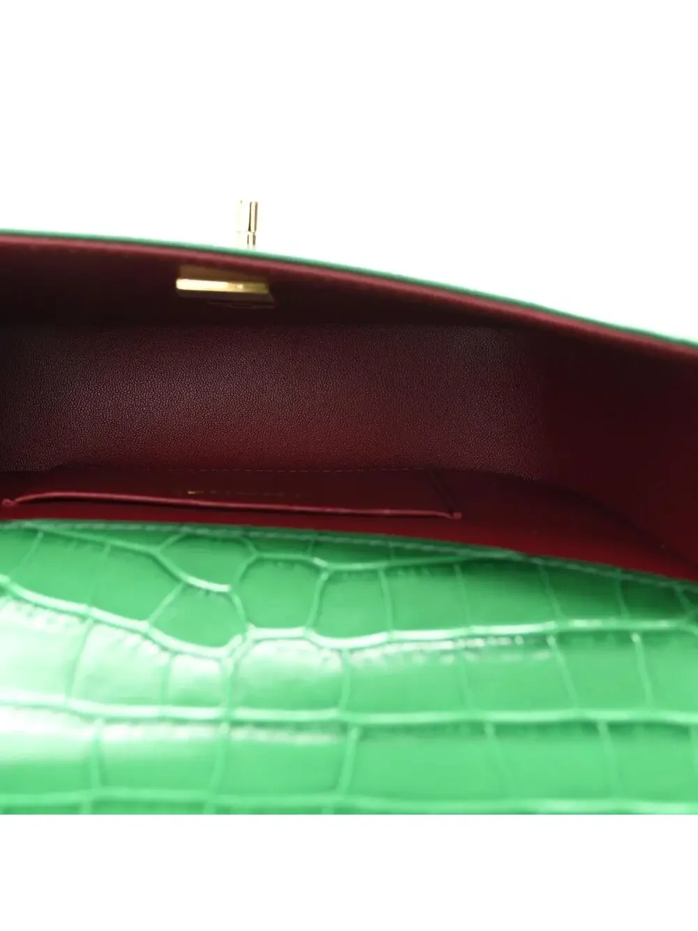 Chanel Calfskin Crocodile Embossed Turn #359251C72B